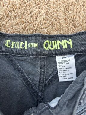 CRUEL Denim Quinn Women's Boyfriend Jeans - Charcoal Gray